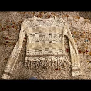 Sweater with fringe